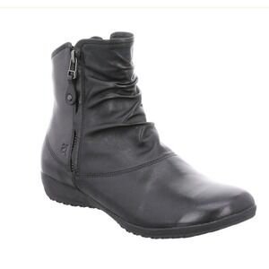 Josef Seibel Faye 05 Naly 24 Gray‎ Leather Ankle Boot Bootie EU 37 US 6-6.5 NEW